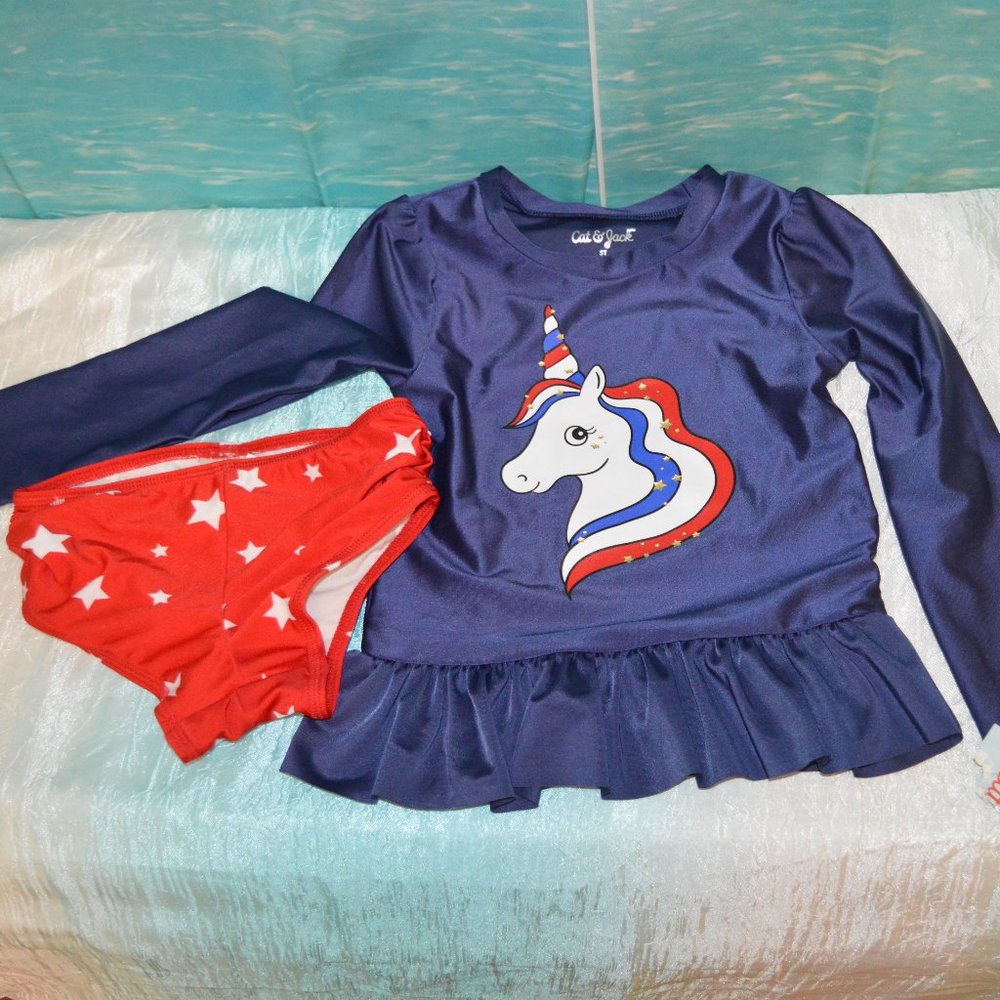 5T new 2 piece swimsuit